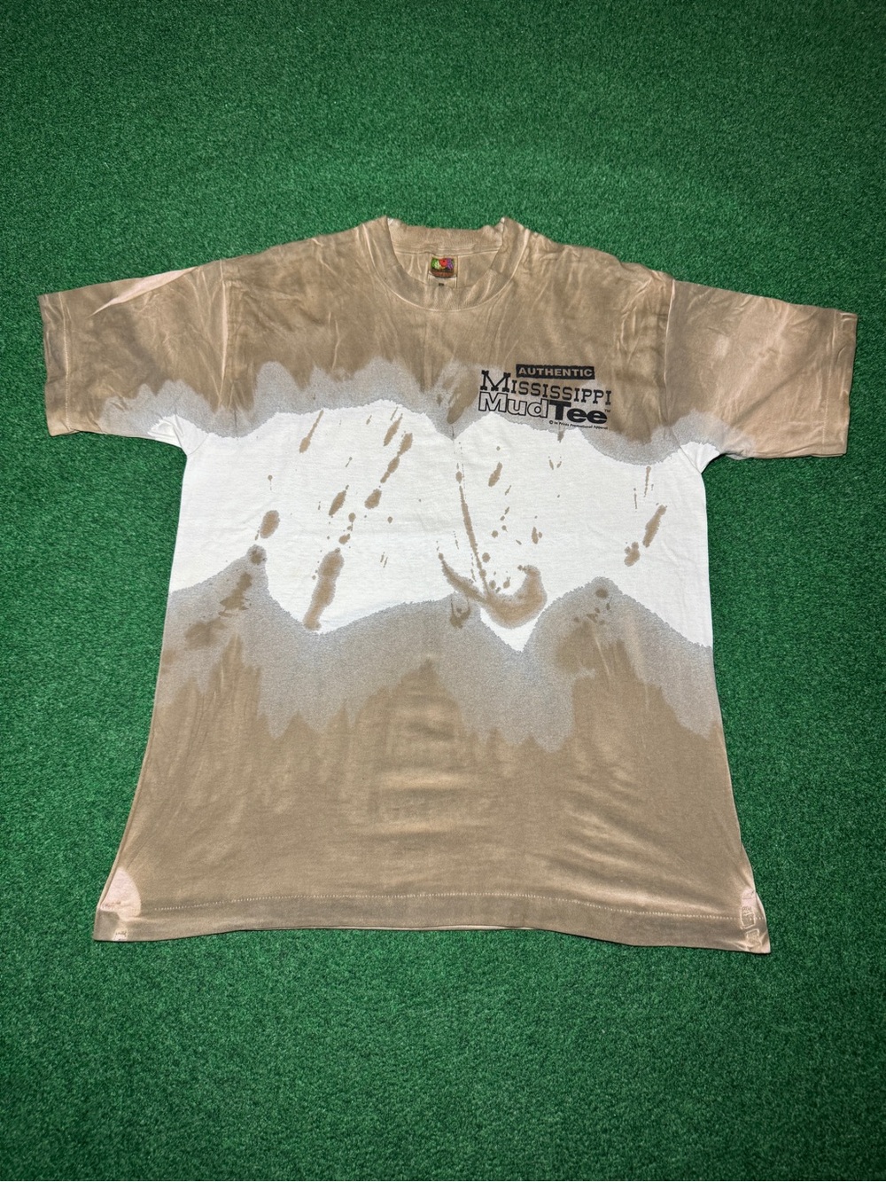 Mississippi Mud Tee Vintage 90s Mud Graphic Tie Dye T Shirt Large Single Stitch